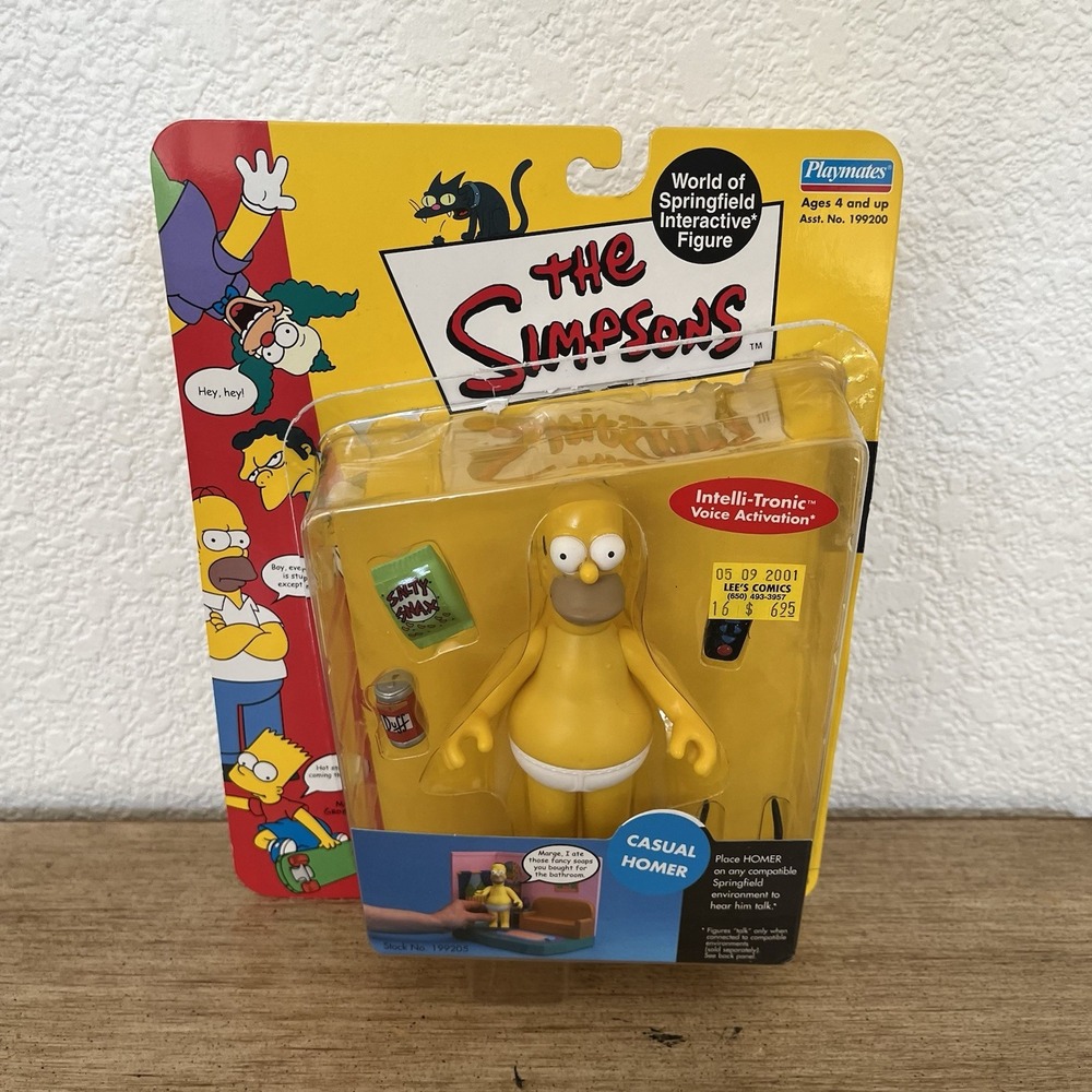 Playmates World of Springfield, The Simpsons - Series 4 Casual Homer Damaged Box